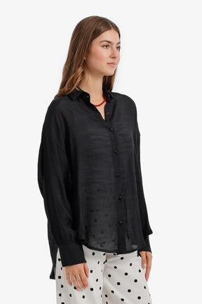 Sheer High-Low Shirt