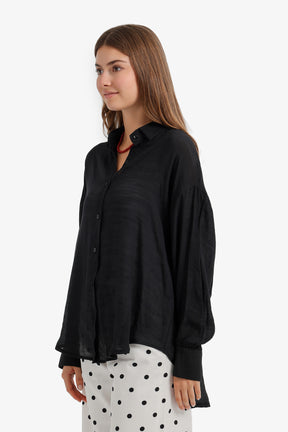 Sheer High-Low Shirt