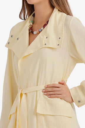 Coat-Style Belted Cardigan