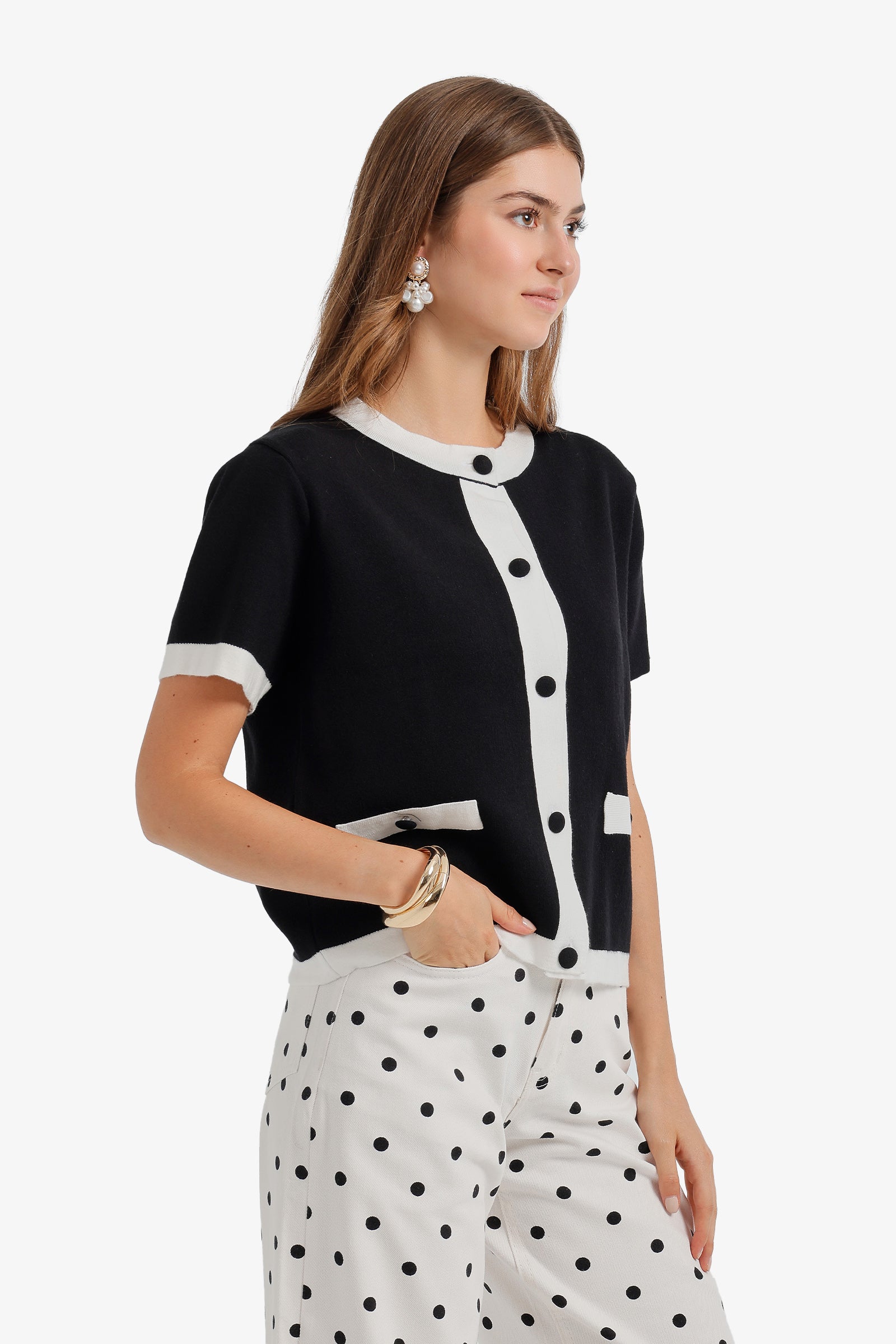 Contrast-Trim Top