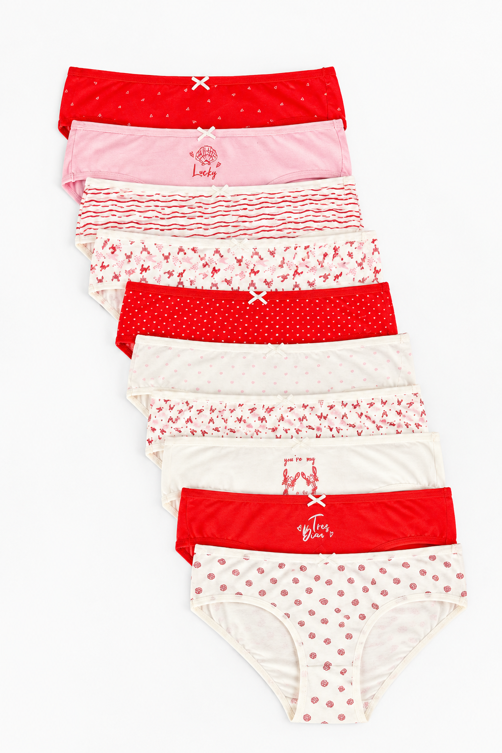 Pack of 10 Colored Bikini Panties