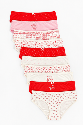 Pack of 10 Colored Bikini Panties