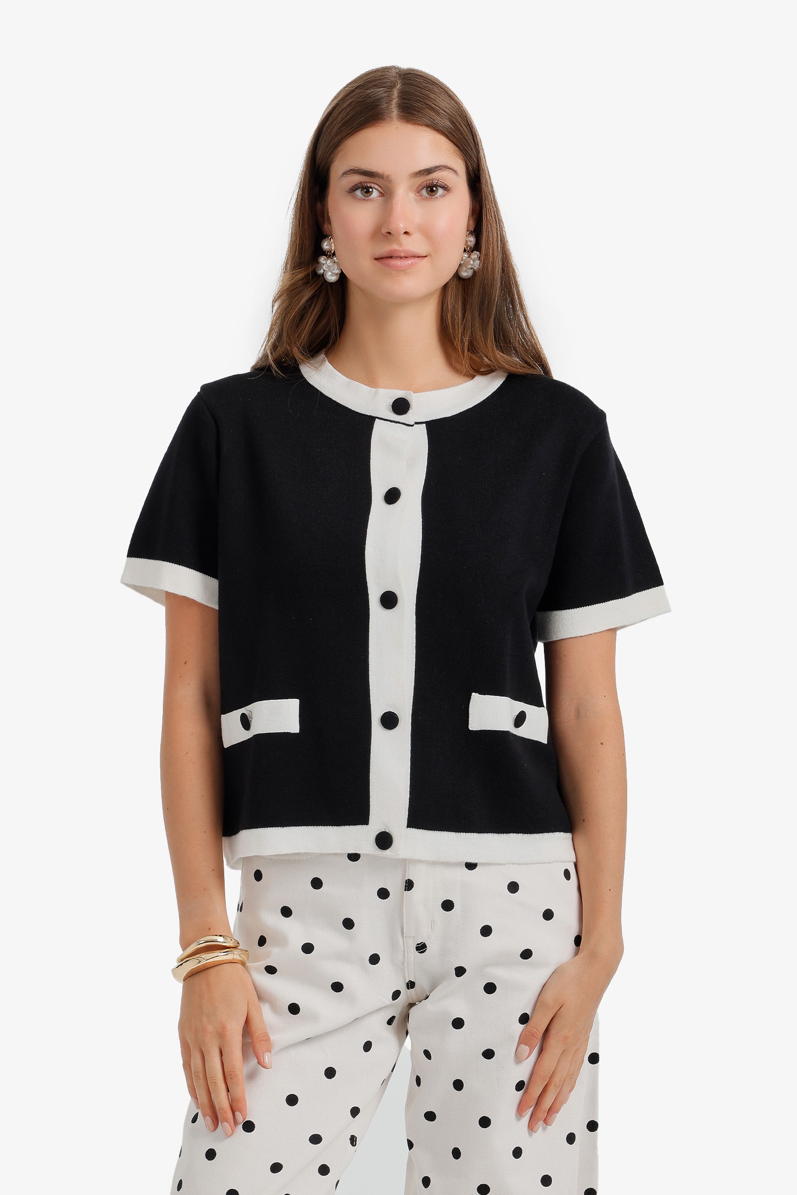 Contrast-Trim Top