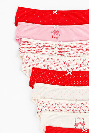 Pack of 10 Colored Bikini Panties