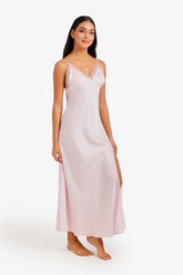 Lace Trim Maxi Nightgown