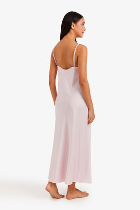 Lace Trim Maxi Nightgown