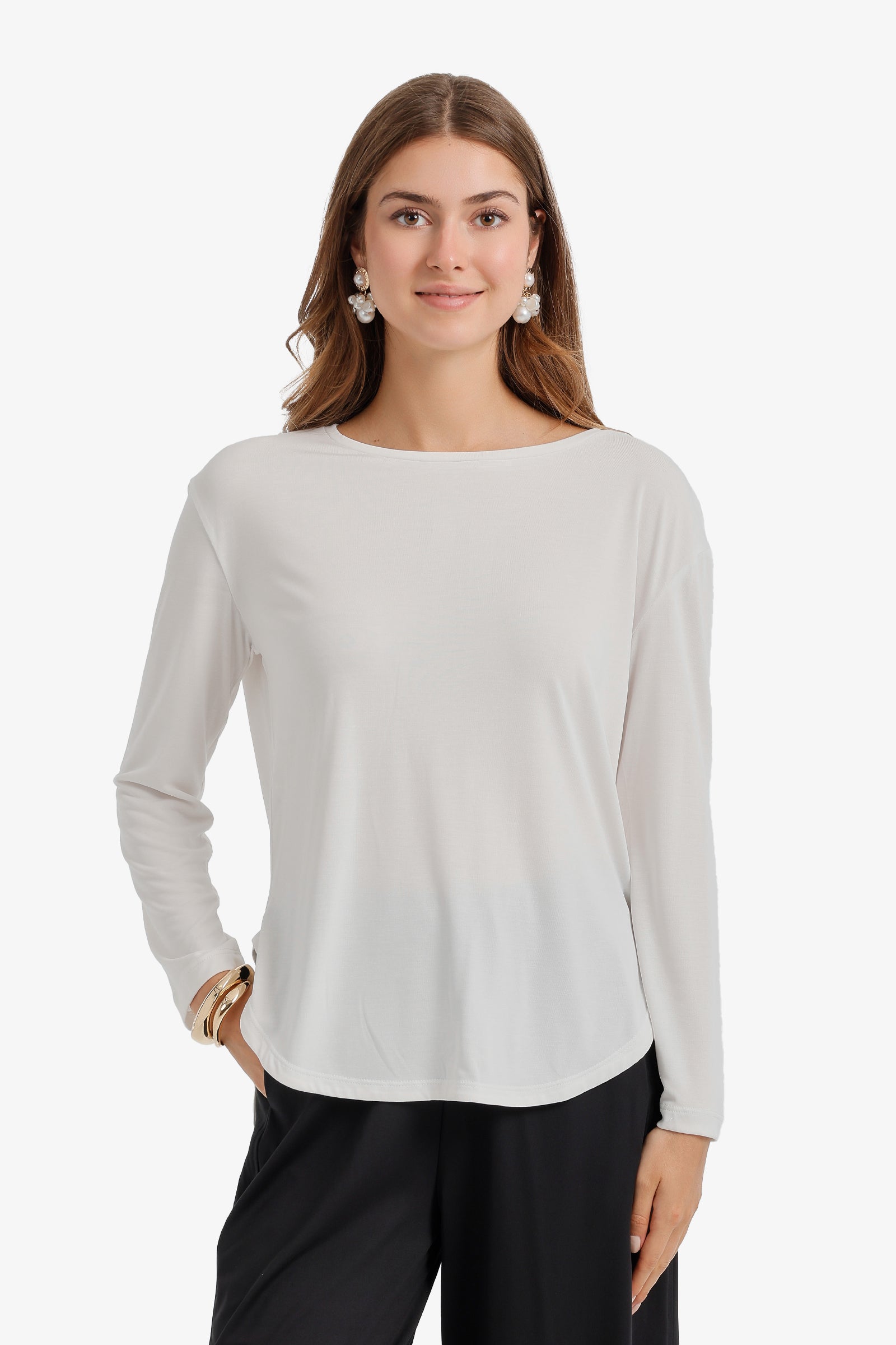 Curved Hem T-Shirt