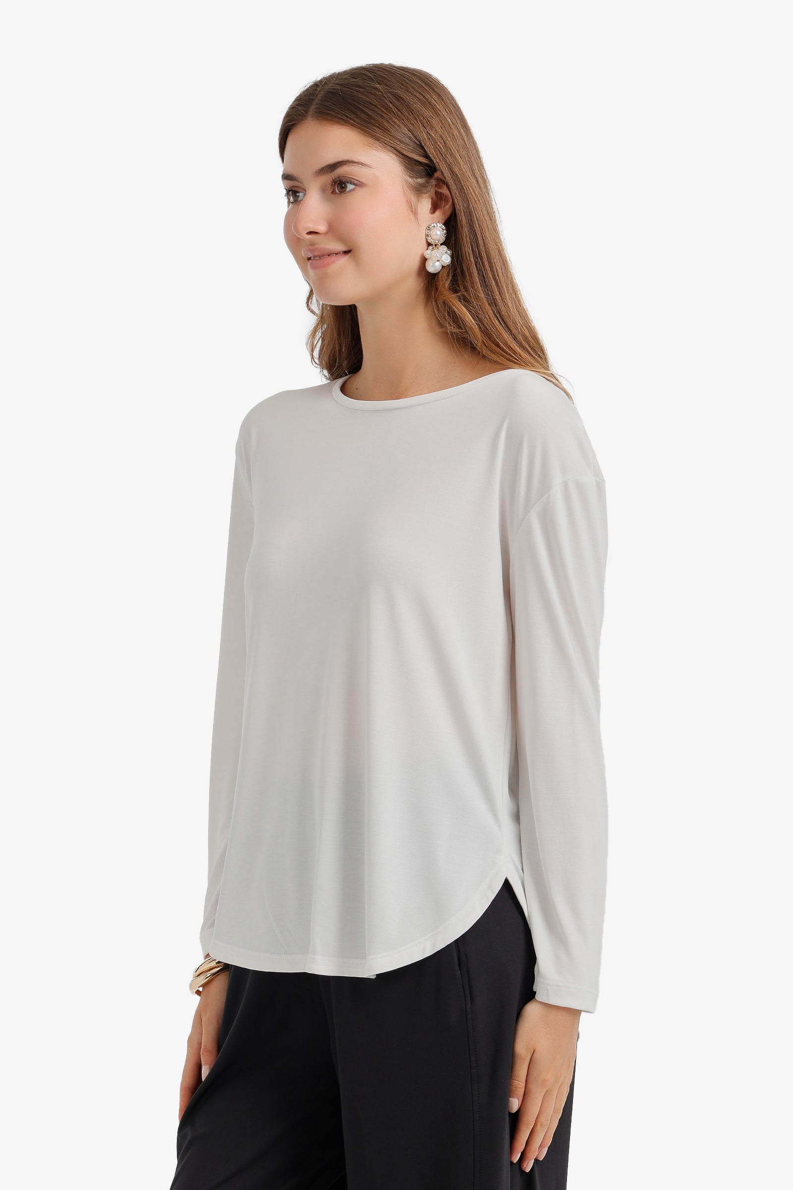 Curved Hem T-Shirt