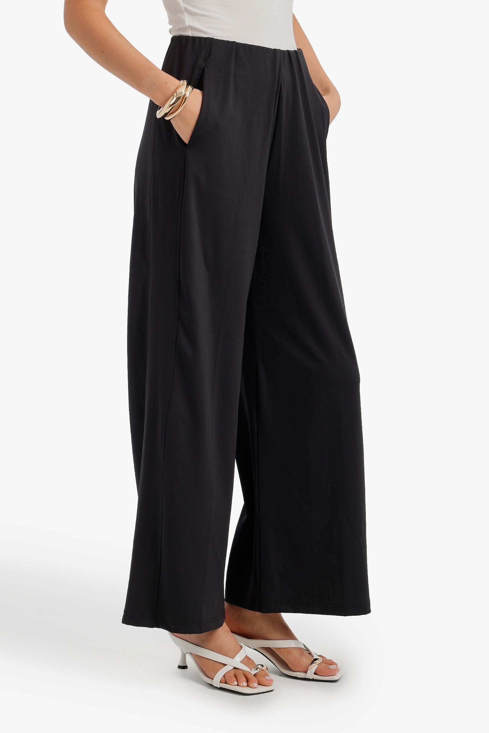 High Waist Pocketed Pants