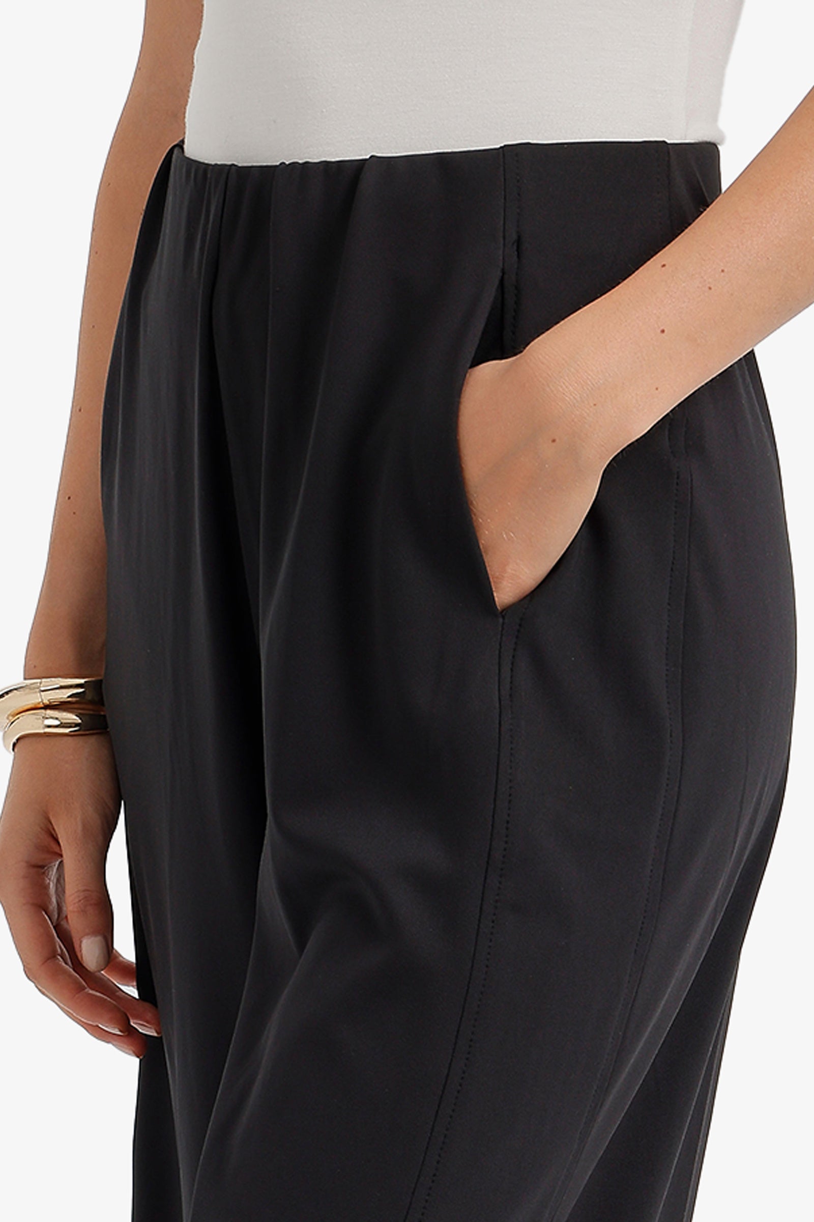 High Waist Pocketed Pants