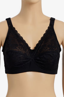 Lace Overlay Minimizer Bra