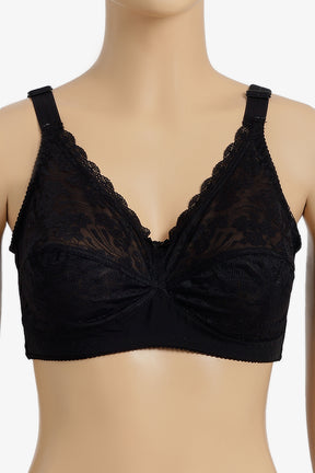Lace Overlay Minimizer Bra