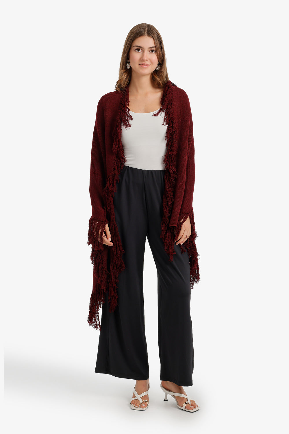 Fringed Knit Scarf