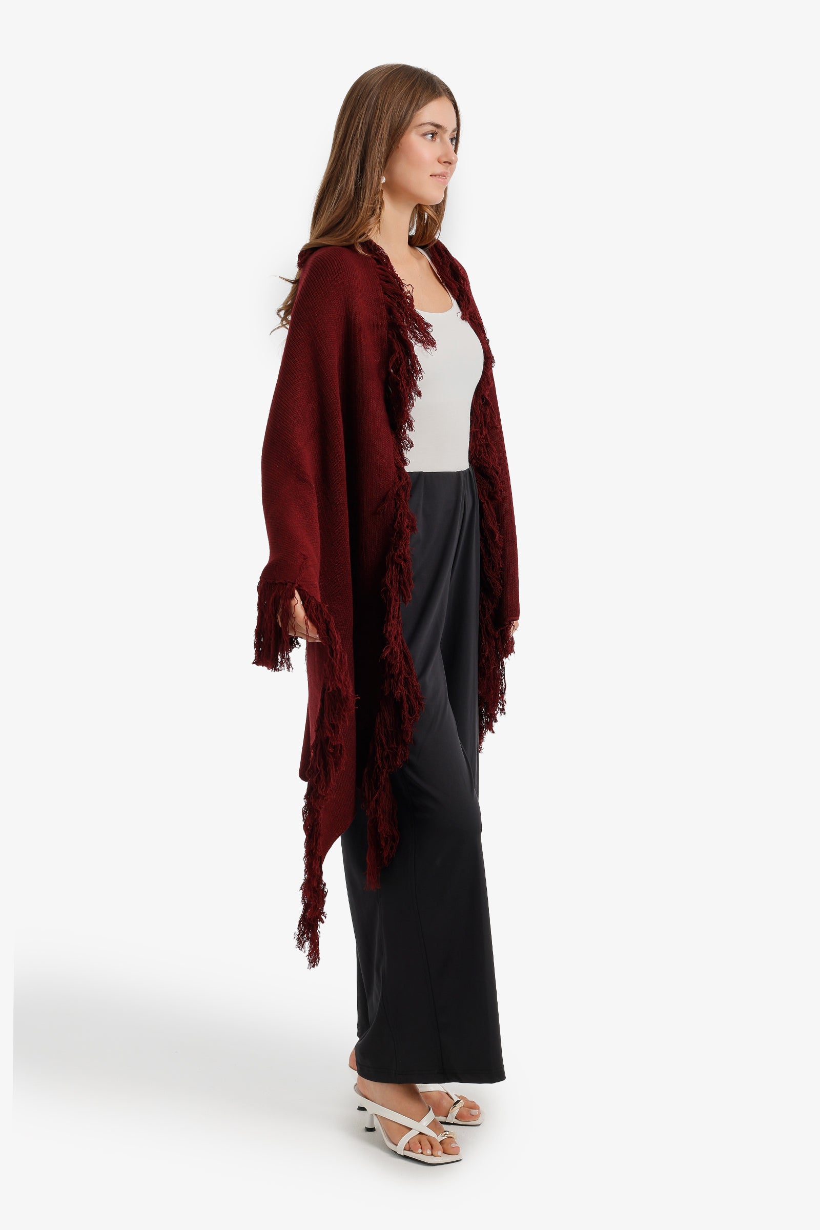 Fringed Knit Scarf