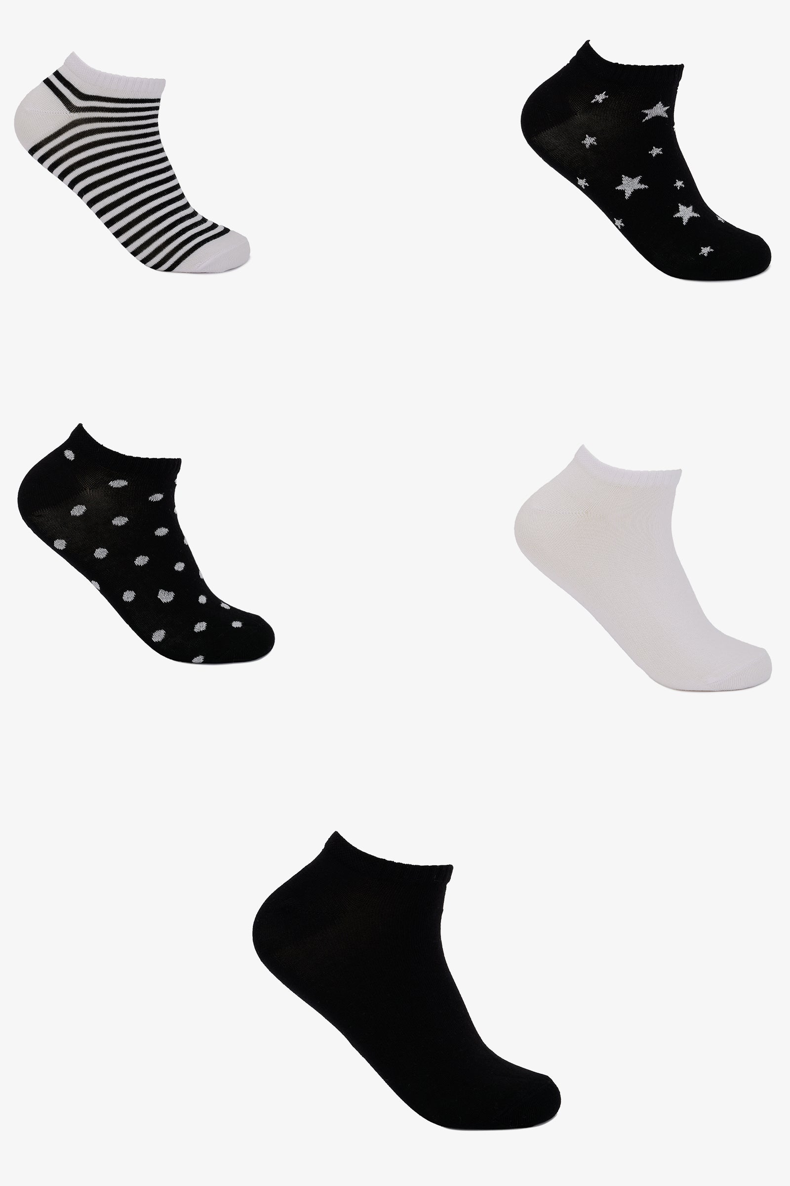 Mixed Ankle Socks - 5 Pairs