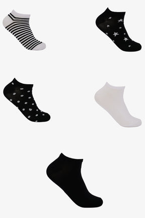 Mixed Ankle Socks - 5 Pairs