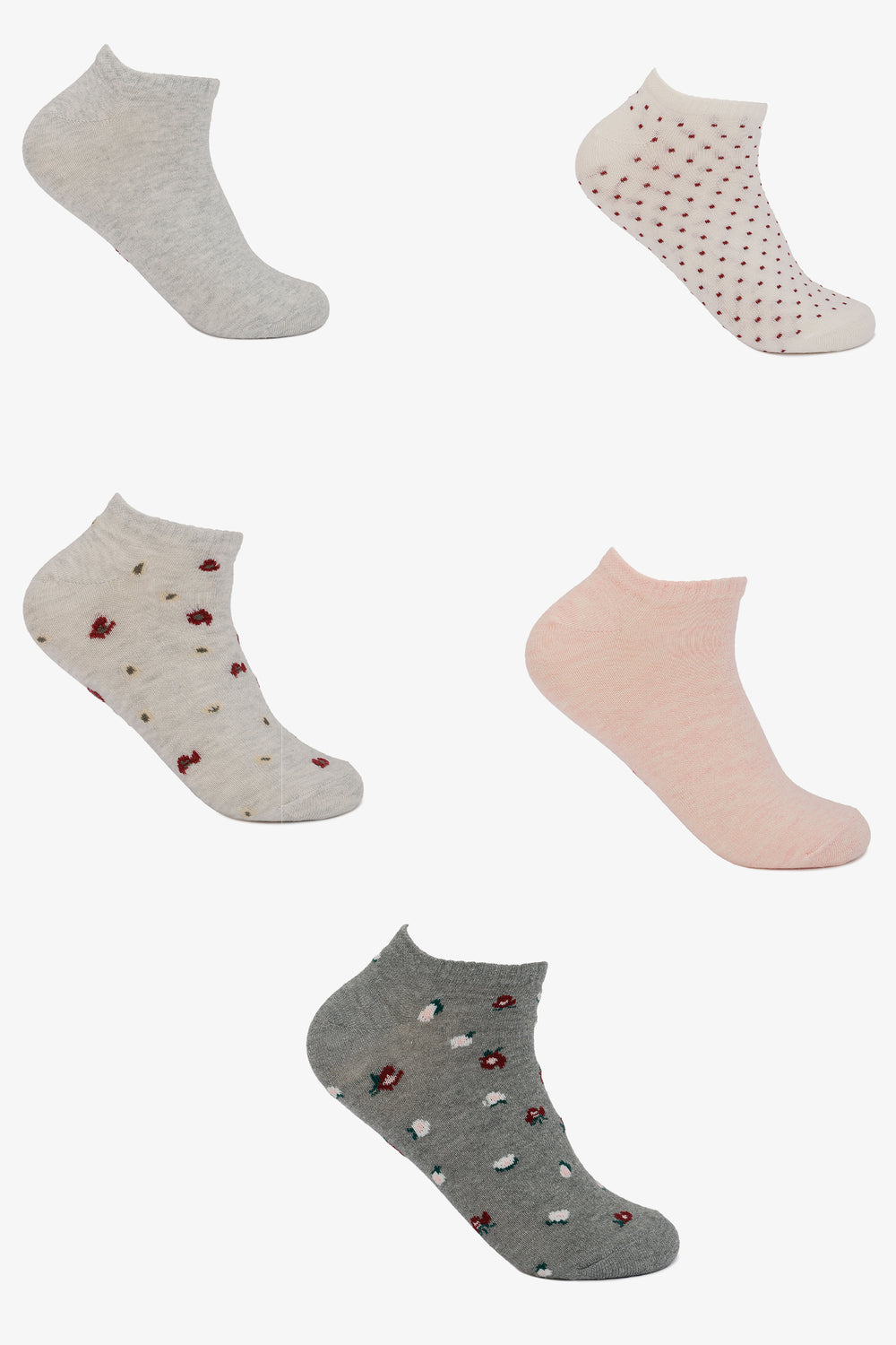 Assorted Print Socks - 5 Pairs