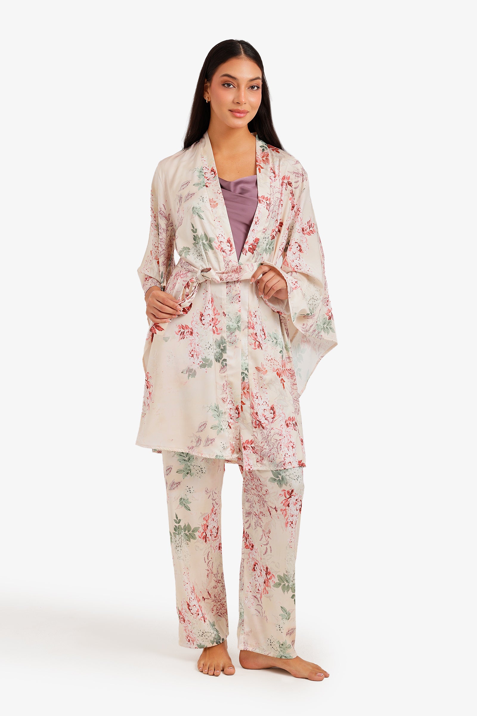 Floral Self-Tie Robe