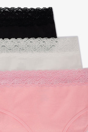 Pack of 3 Colored Brief Panties