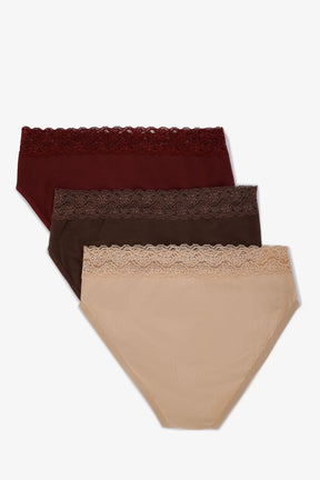 Pack of 3 Colored Brief Panties