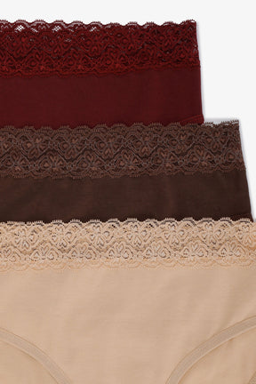 Pack of 3 Colored Brief Panties