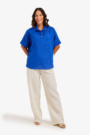 Relaxed Shirt Poncho