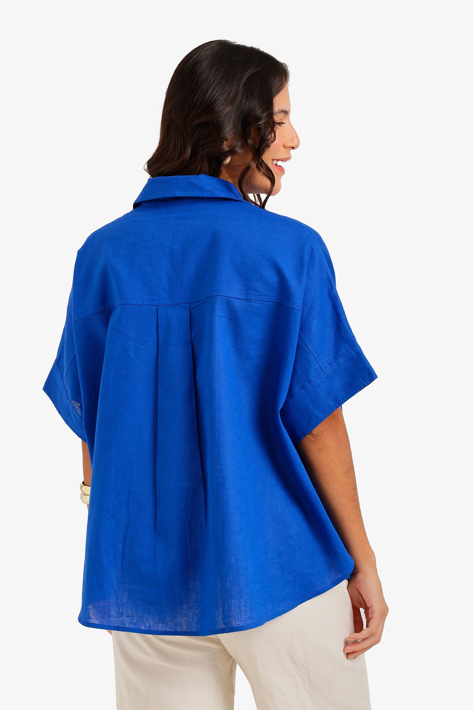 Relaxed Shirt Poncho