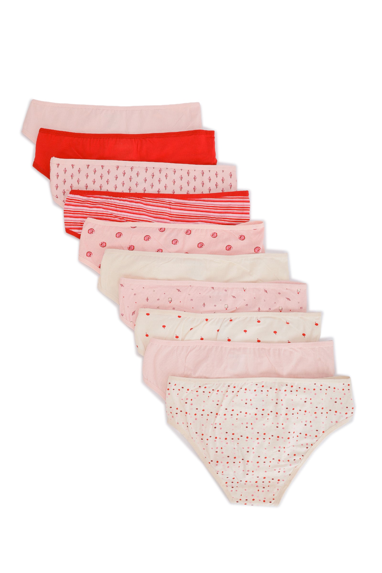 Pack of 10 Colored Bikini Panties