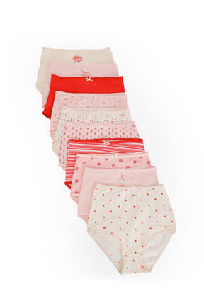 Pack of 10 Colored Full Brief Panties