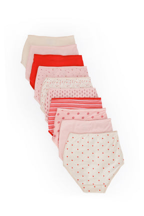 Pack of 10 Colored Full Brief Panties