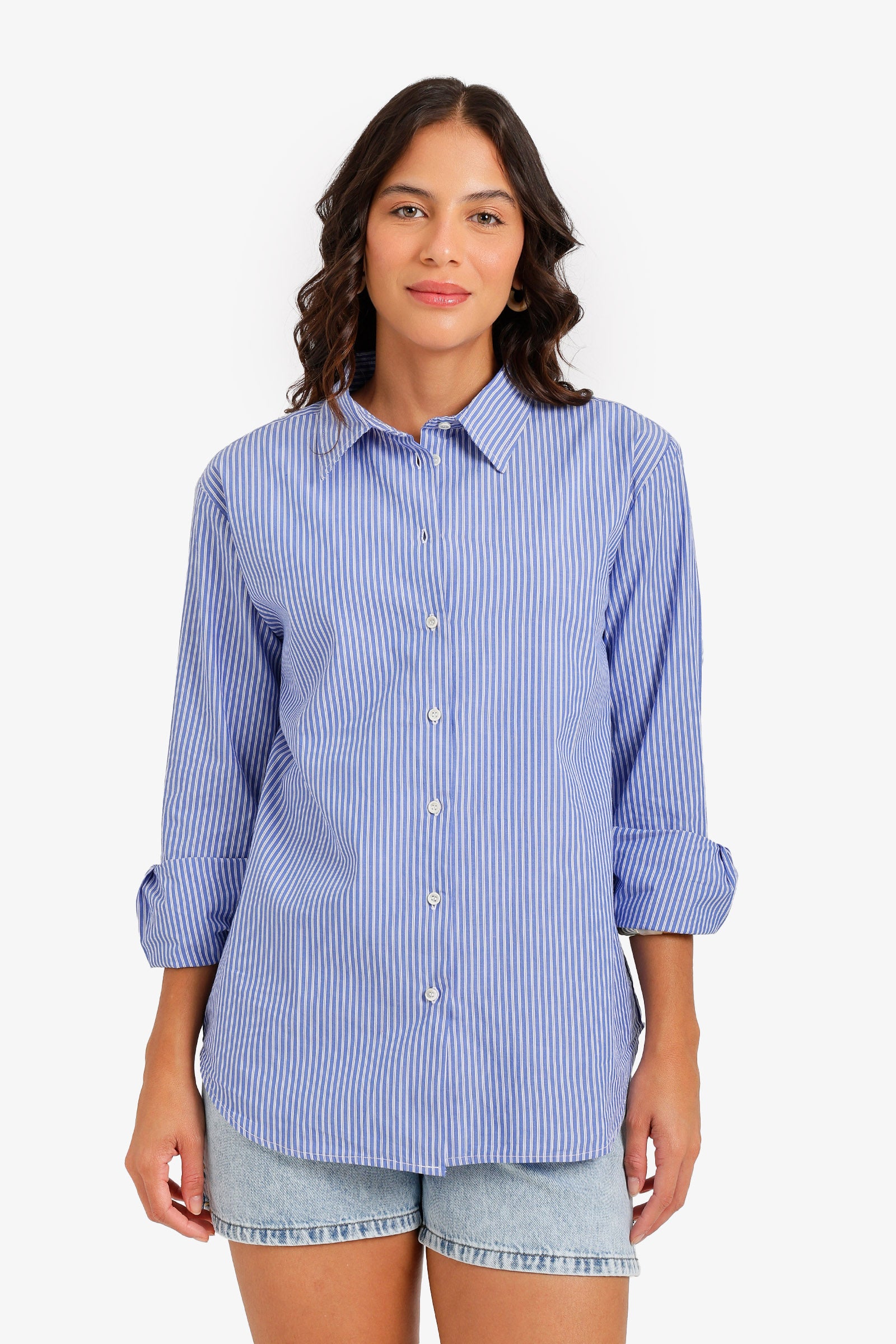 Striped High-Low Shirt