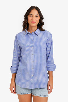 Striped High-Low Shirt