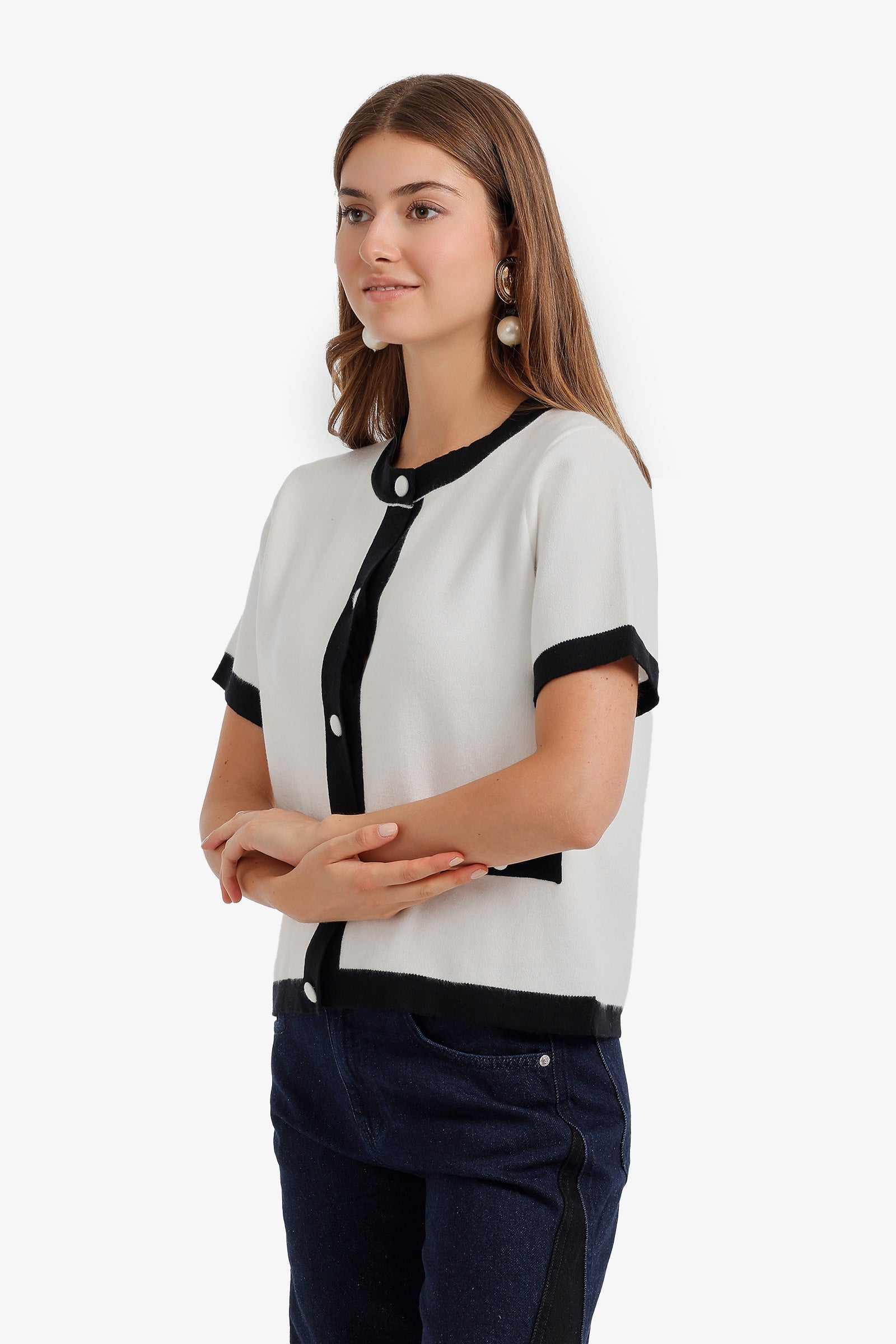 Contrast-Trim Top