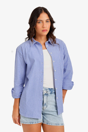 Striped High-Low Shirt