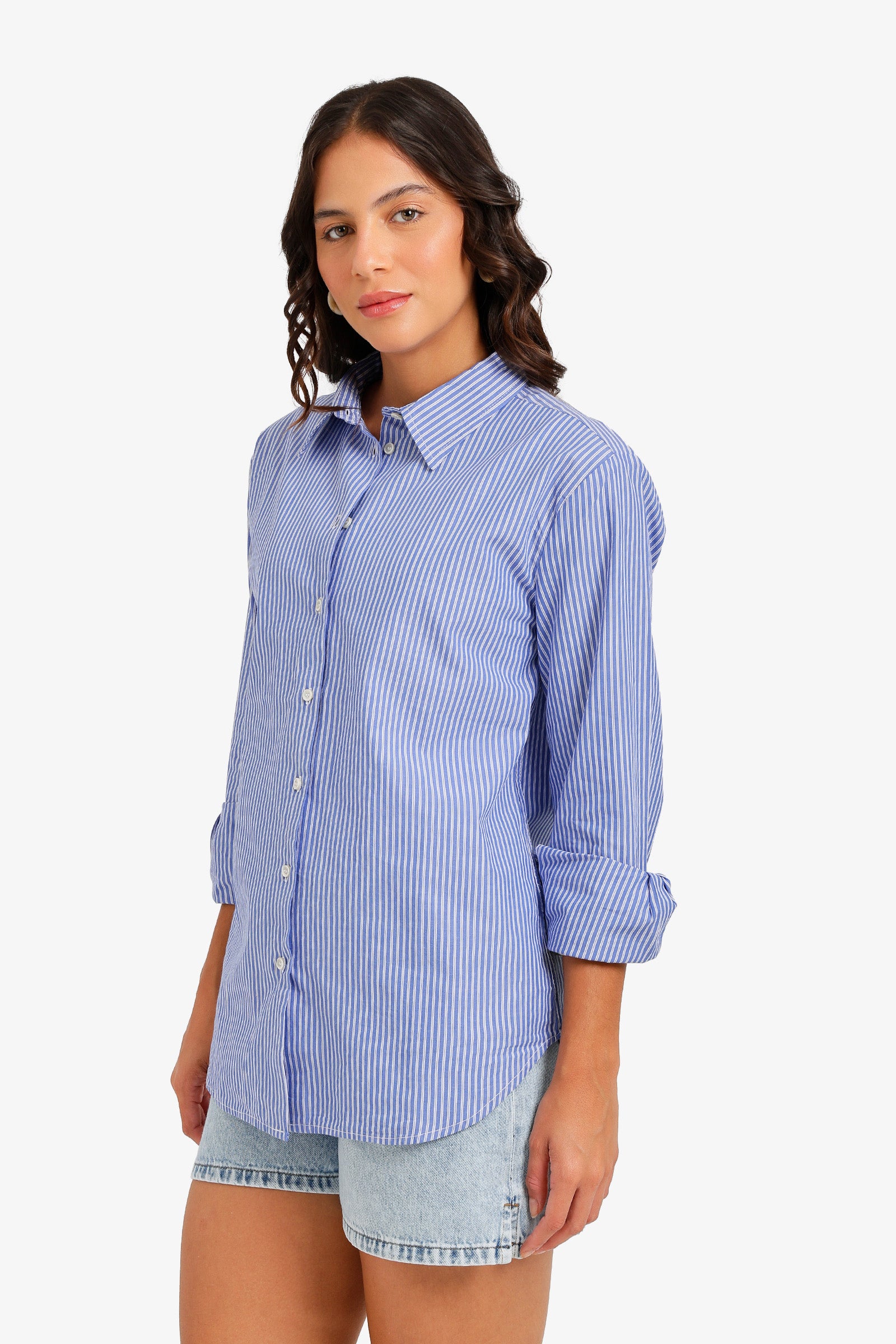 Striped High-Low Shirt