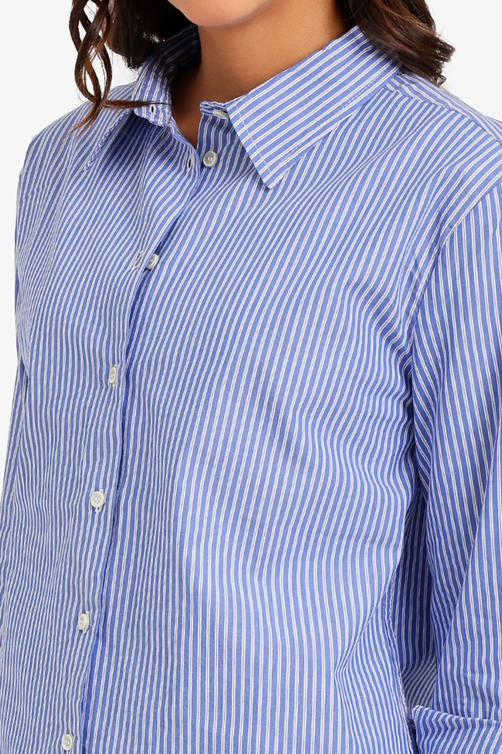 Striped High-Low Shirt