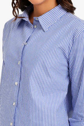 Striped High-Low Shirt