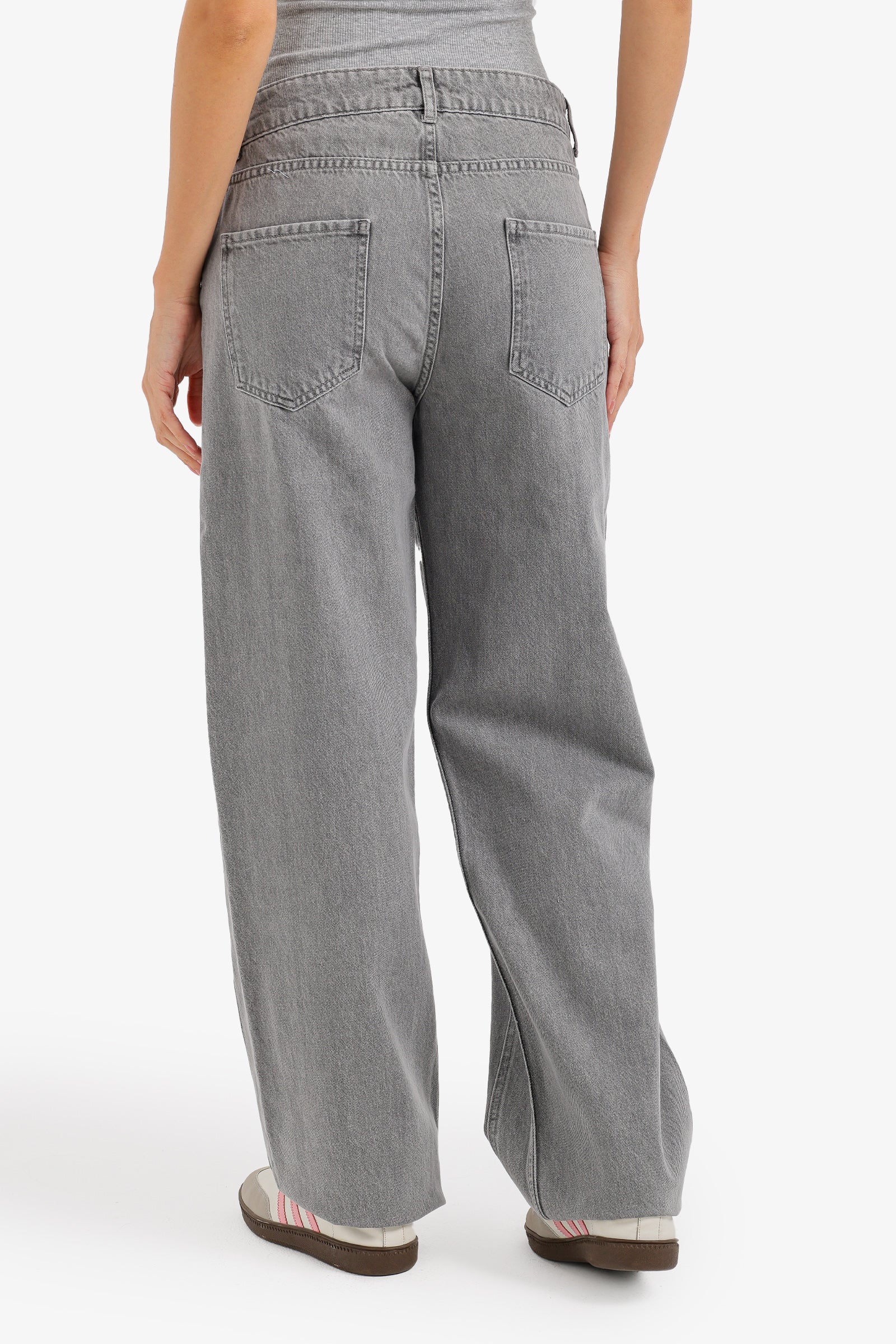 Seam-Detail Denim Pants