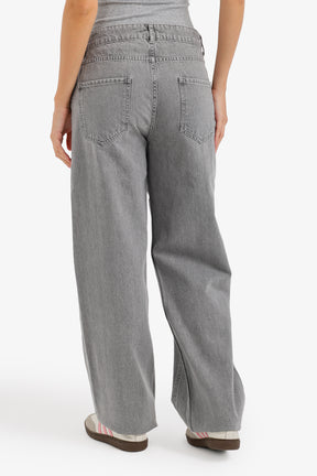 Seam-Detail Denim Pants