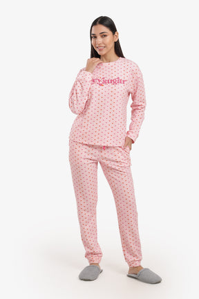 "Hey Sugar" Print Pyjama Set