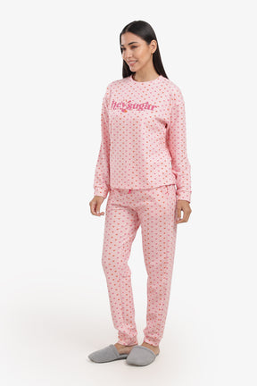 "Hey Sugar" Print Pyjama Set