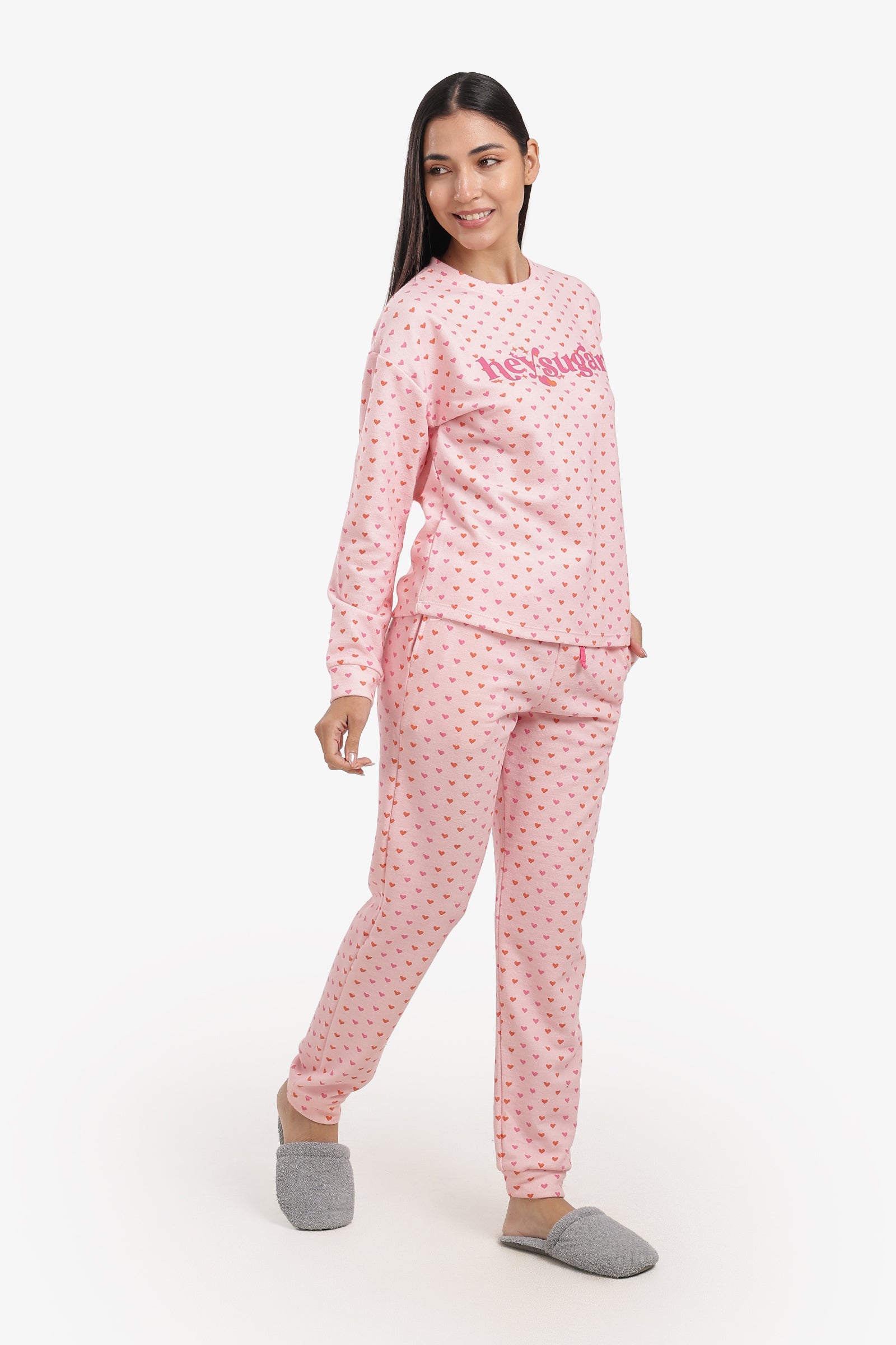 "Hey Sugar" Print Pyjama Set