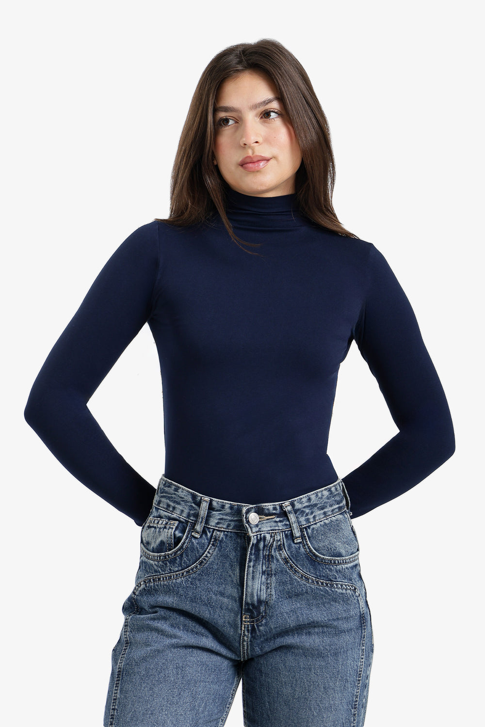 Slim Fit High-Neck Top