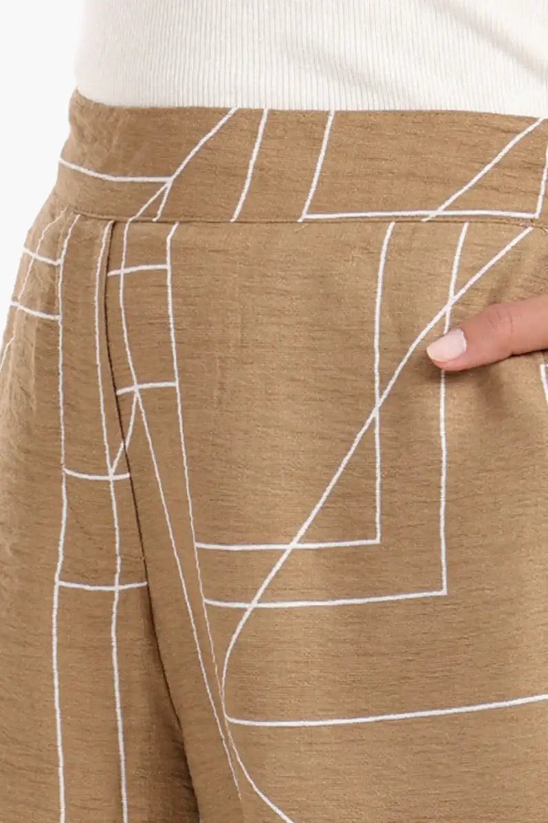 Lounge Pants with Geometric Pattern