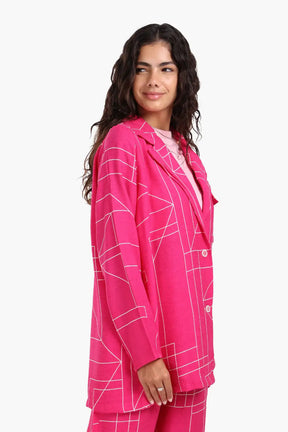 Linear Print Lounge Jacket