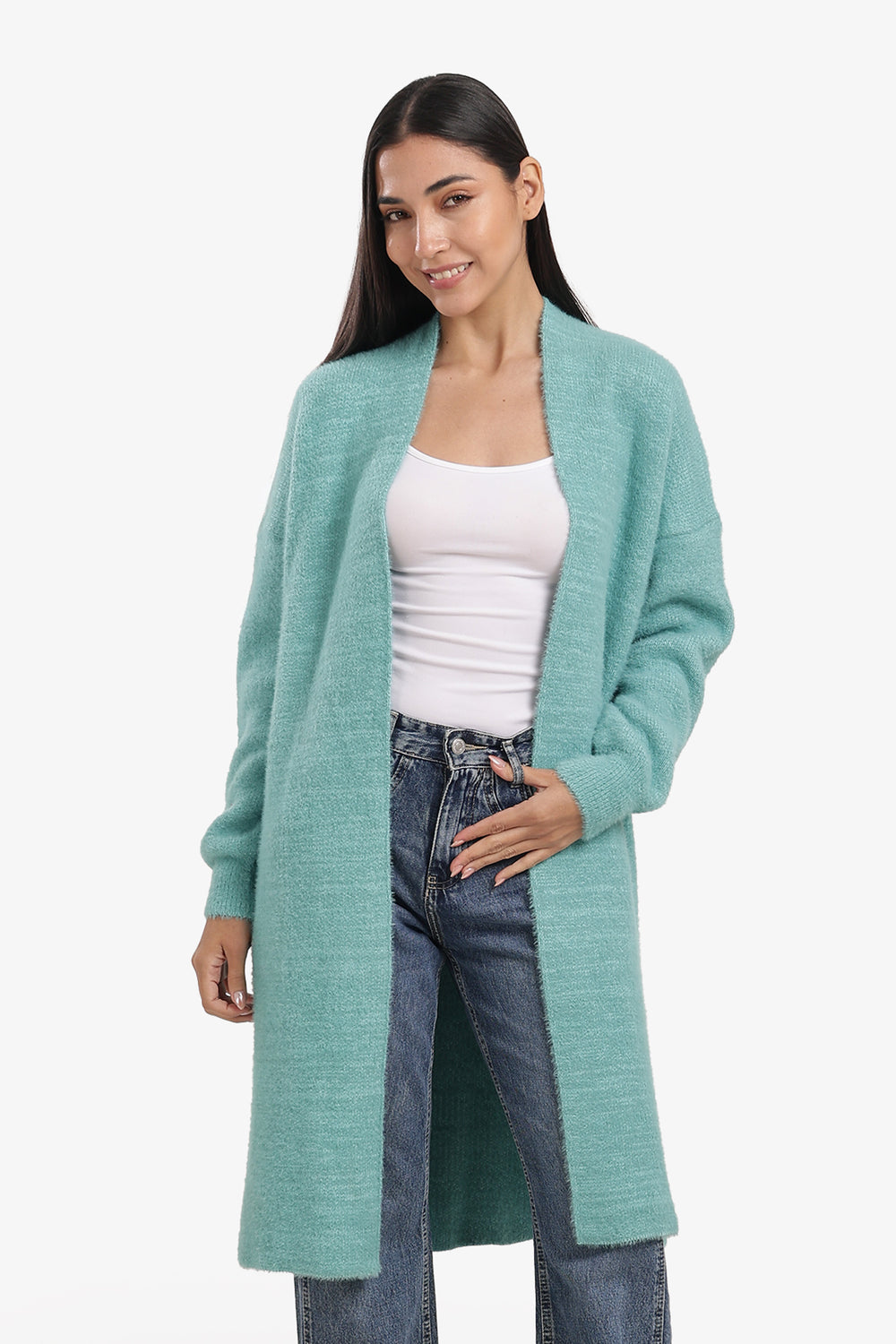 Open Neckline Cardigan