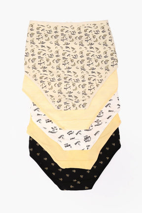 Pack of 5 Colored Full Brief Panties