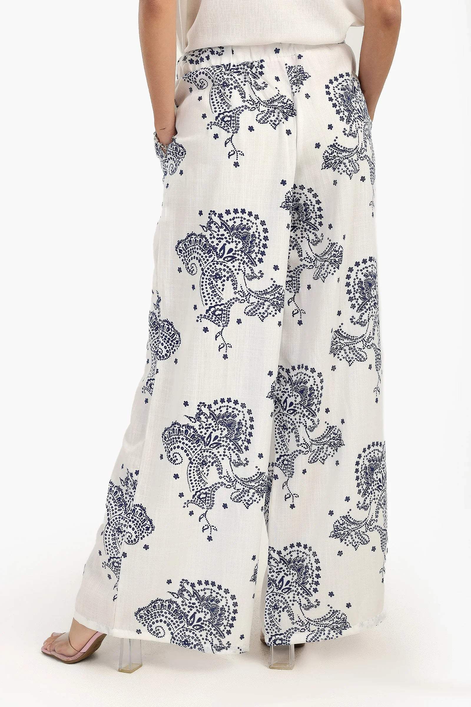 Pants with Blue Print