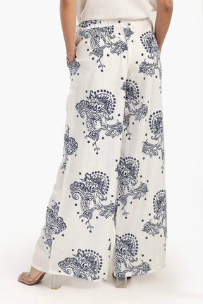 Pants with Blue Print