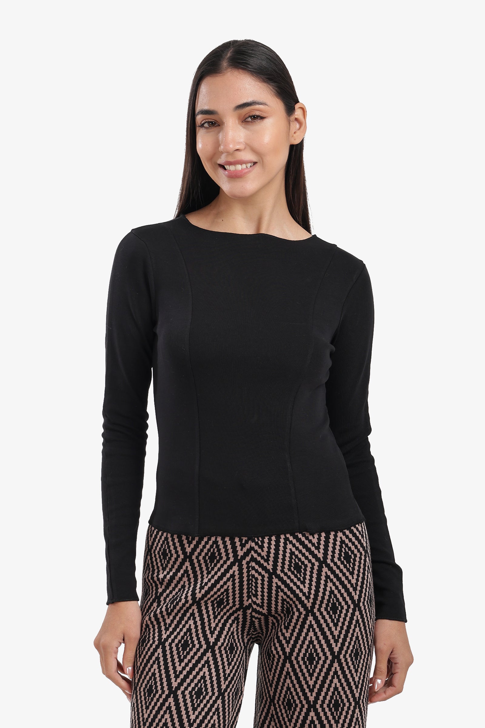 Slim Boat Neck Top